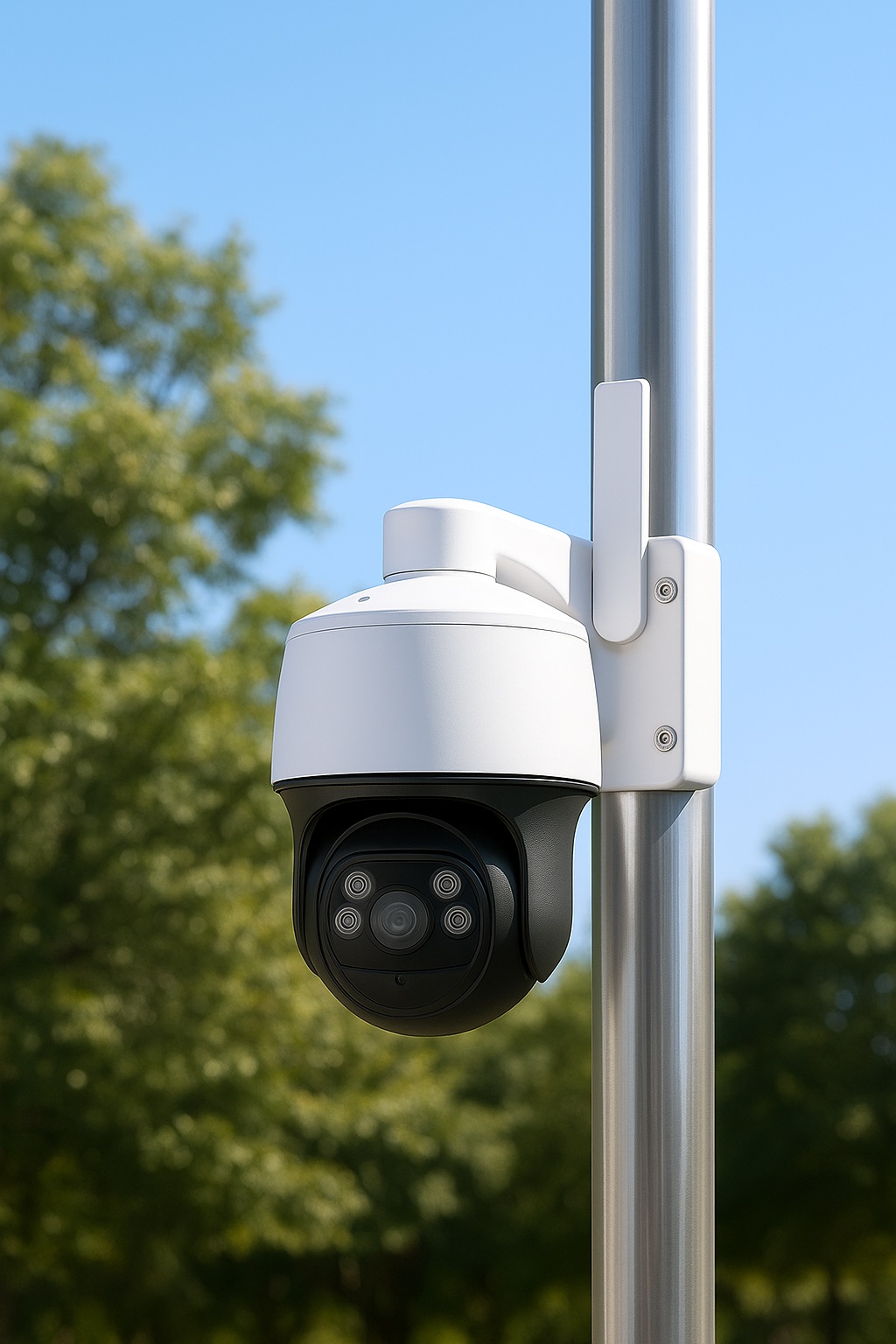 Rapid deployment solar CCTV camera for construction sites